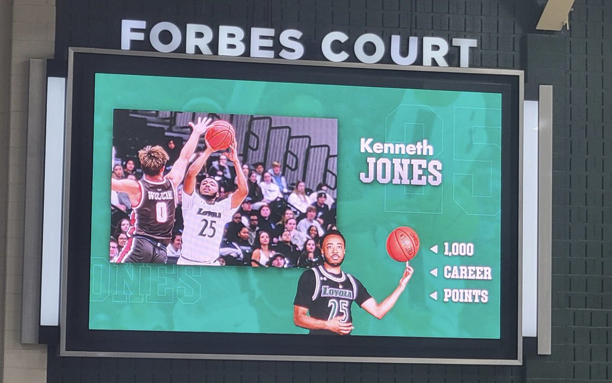 congratulations to class of 2018 #ForceAlum <a href="/kenjones259/">Kenny Jones</a> on scoring his 1000th point at <a href="/LoyolaMBB/">Loyola Men's Basketball</a>, one of the Force’s all time greatest players!