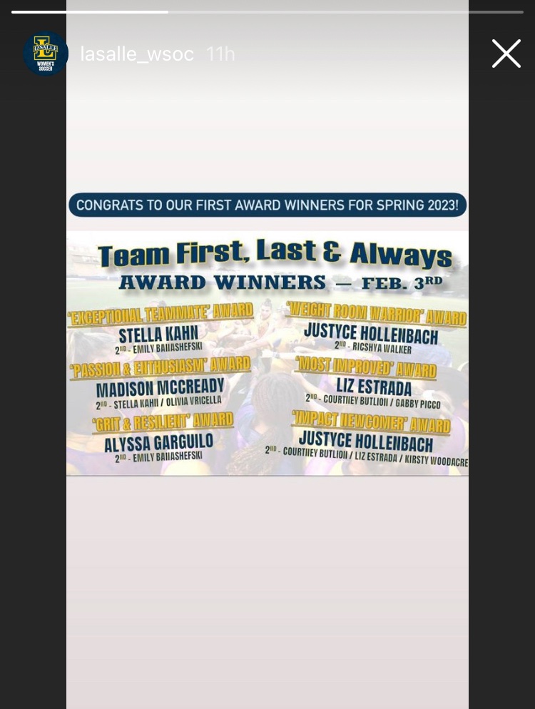 AngHollenbach's tweet photo. We ๐ you @JustyceH_14, keep working hardโ๏ธ
๐ช๐ป๐ฅ๐๐โฝ๏ธ
#LaSalleWomensSoccer #SpringSeason #NoDaysOff #TheGrindNeverStops #EarlyMorningWorkOuts #WorkHardPlayHard #WeightRoomWarrior #ImpactNewcomerAward https://t.co/lw1ARvUrdF