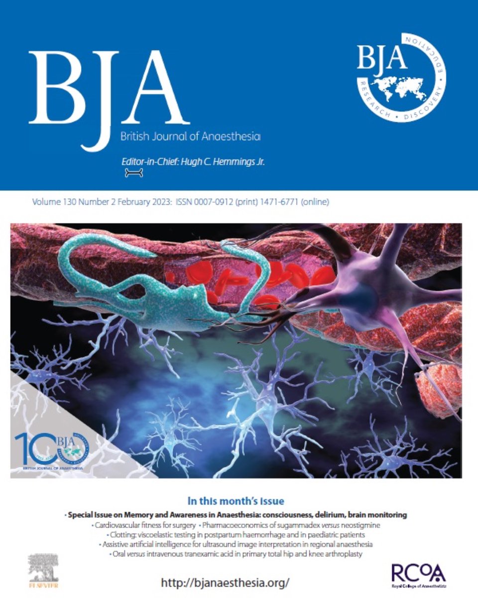 BJAJournals's tweet photo. Check out the February issue of the BJA - out now! 

New articles on: #anaemia #fitness #sugammedex #dexmedetomidine #steroids #TEG #PPH #FactorXIII #pain #AI #regionalanaesthesia #TXA

https://t.co/AOBYdONIjw https://t.co/vqnAAqwG2K