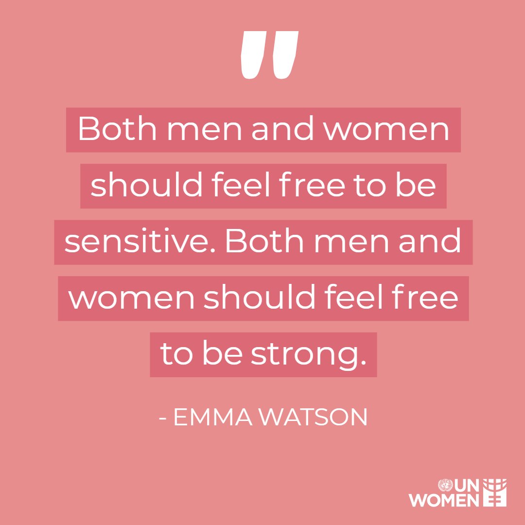Both men and women should feel free to be
✔️sensitive 
✔️and strong.

We want #GenderEquality!

<a href="/HeForShe/">HeForShe</a>