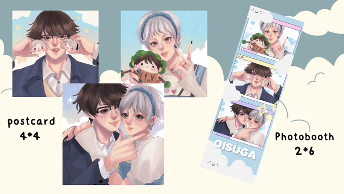 พรีวิว postcard กับ photobooth #oisuga คั้บราคา 25 baht / ea คั้บบบ เจอกันที่งาน #CQ6 บูธ E39-E40 คั้บบ  