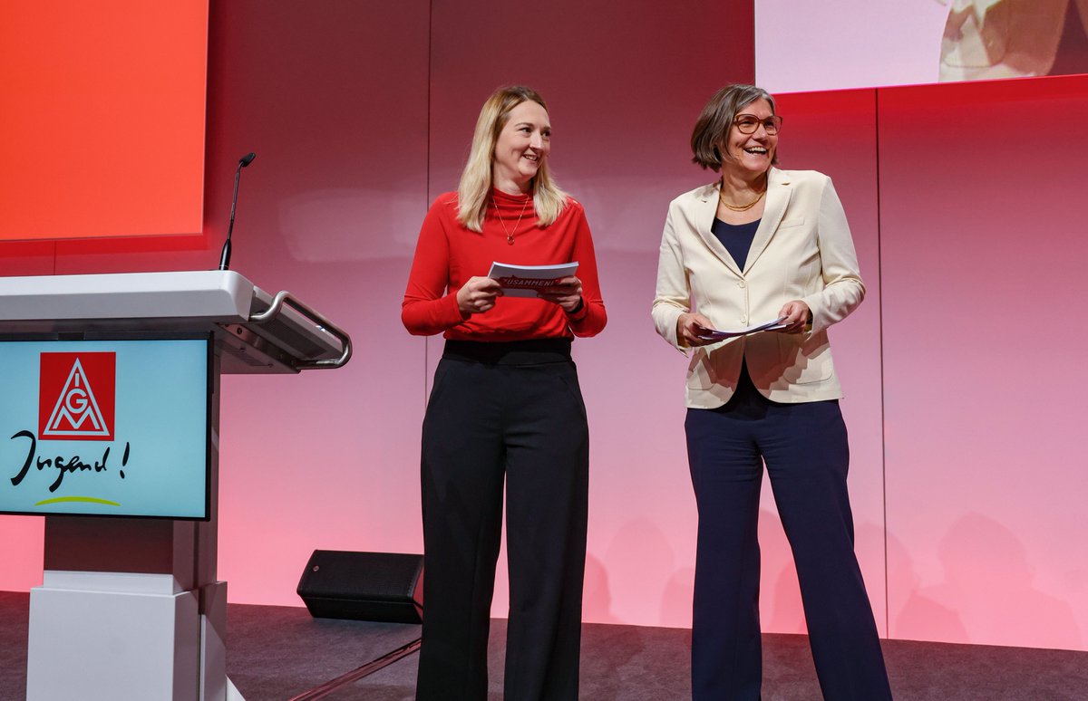 Eröffnung unserer 24. Jugendkonferenz durch die Zweite Vorsitzende der IG Metall, Christiane Benner @benner_ch und Bundesjugendsekretärin Stefanie Holtz @StefanieHoltz89. Wir freuen uns auf diskussionsreiche, spannende Tage! @IGMetall_Jugend