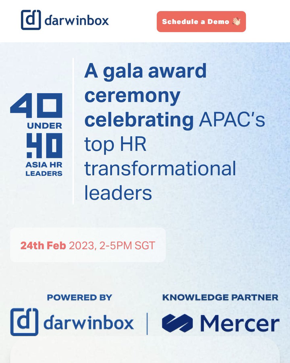 gaik57's tweet image. Do tune in to this finale gala event on the 24 February 2023. 

I am honoured to have been invited to be a member of the Jury Panel.

#40under40AsiaHRLeaders
#darwinbox