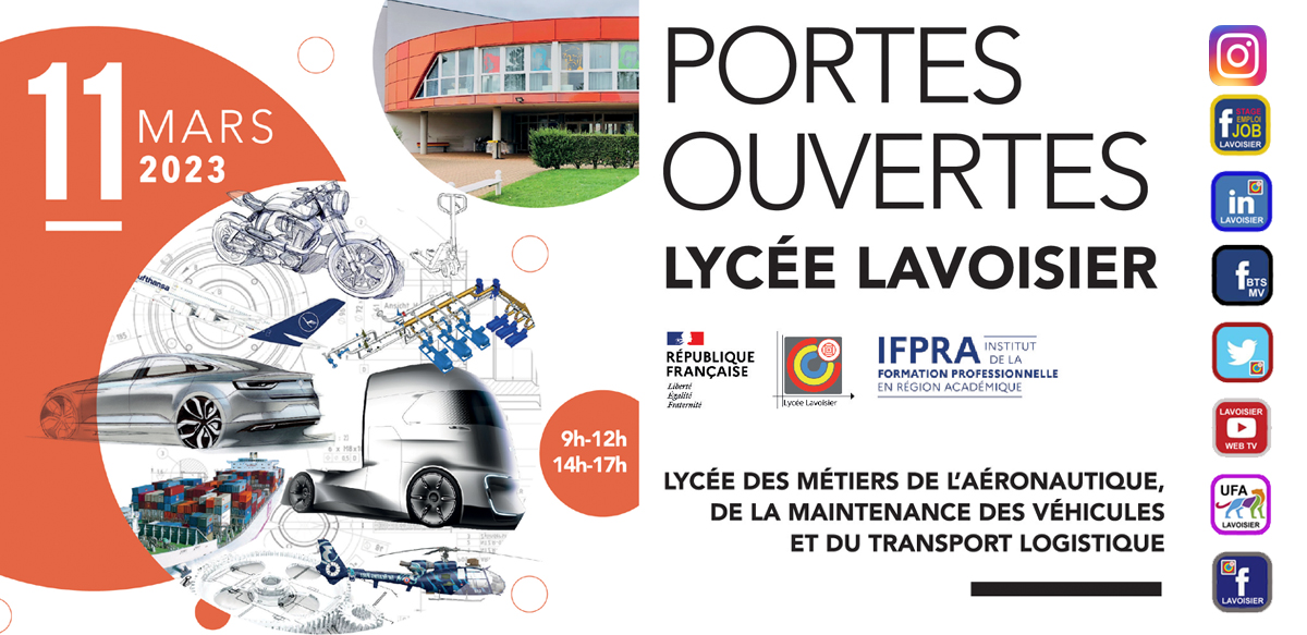 R0bertAndrew's tweet photo. Journée portes ouvertes, 11 mars 2023, venez nombreux découvrir le lycée Lavoisier et ses formations...
#bacproctrm #bacproaéro #lycéelavoisier #bacproGATL #bacproREPCAR #bacproTCI #acnormandie #normandie #régionnormandie #btsmv #bacpromv https://t.co/ud2oW40pVP