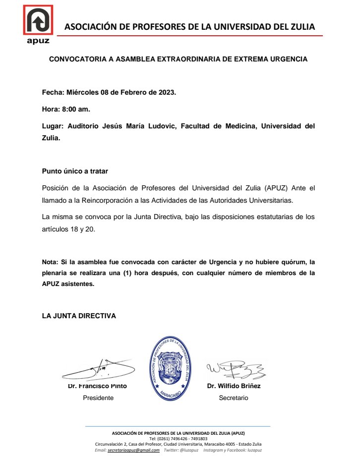 Asociación de Profesores de LUZ tweet media