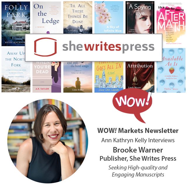 womenonwriting's tweet image. Take some time this weekend to read this great interview with Brooke Warner from She Writes Press conducted by Ann Kathryn Kelly. If you’ve wondered about She Writes Press, here is a look inside: wow-womenonwriting.com/95-FE-She-Writ… #shewritespress #askaneditor #womenwriters