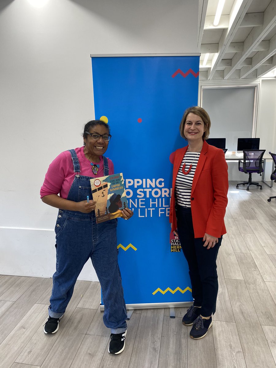 helenhayes_'s tweet photo. Wonderful to pop into two of the brilliant #SteppingIntoStories Kid’s Lit Fest events which have run all week in Herne Hill

Great to hear @samuelsedgman &amp; @LawrencePatrice today

Congratulations to all involved - fantastic to see children being inspired to read &amp; write stories https://t.co/qZQ8CIc9WI