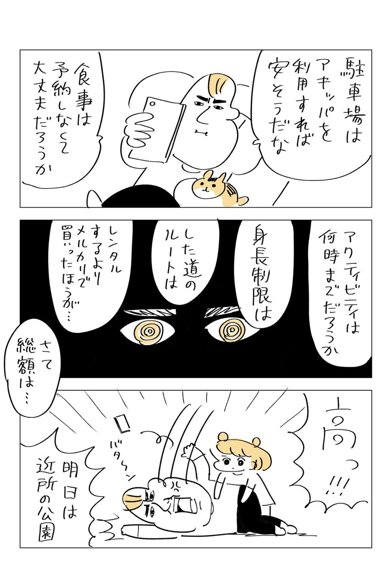 お出かけの計画 