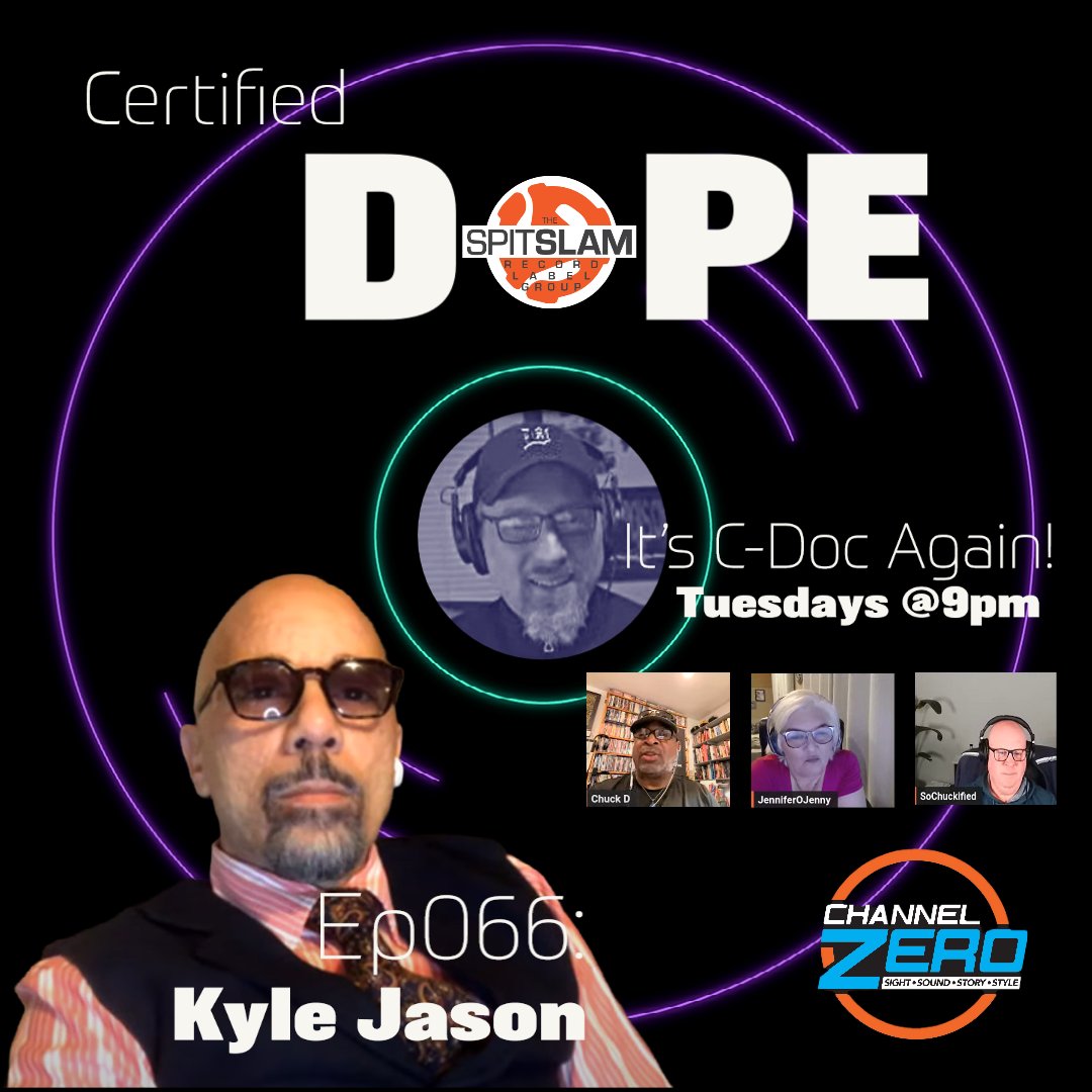 DoPE interview with MEGA-talent, Kyle Jason last week on the show. Ep066 now streaming on your favorite #podcast platforms! It's Tuesday night. It's C-Doc Again! #spitslamrecords