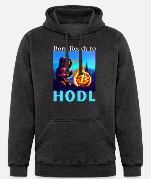 Born Ready To HODL Unisex Heavyweight Hoodie. Shop here: spreadshirt.com/shop/design/bo… #Bitcoin #DOGE #Ethereum #Shiba #HODL #Crypto #WAGMI #GM $BTC $ETH