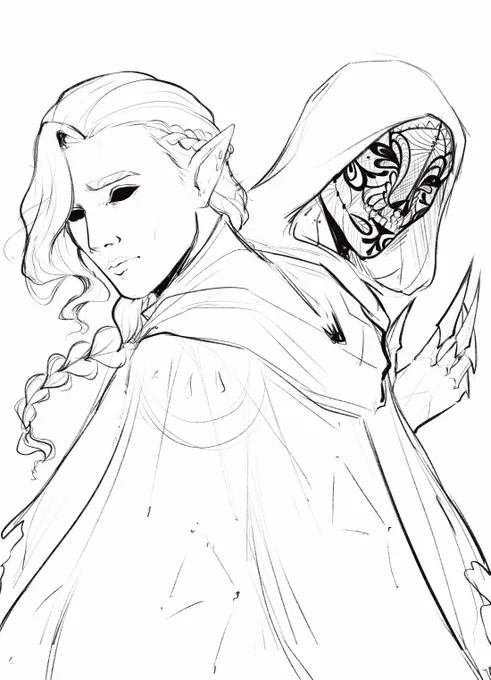 I'm a one woman fandom for this arguably very minor but beautifully tragic NPC from our campaign and because of this he has more art than most major characters/NPCs because he is major in my heart 💕🥺 #dndart #DnDcharacter 