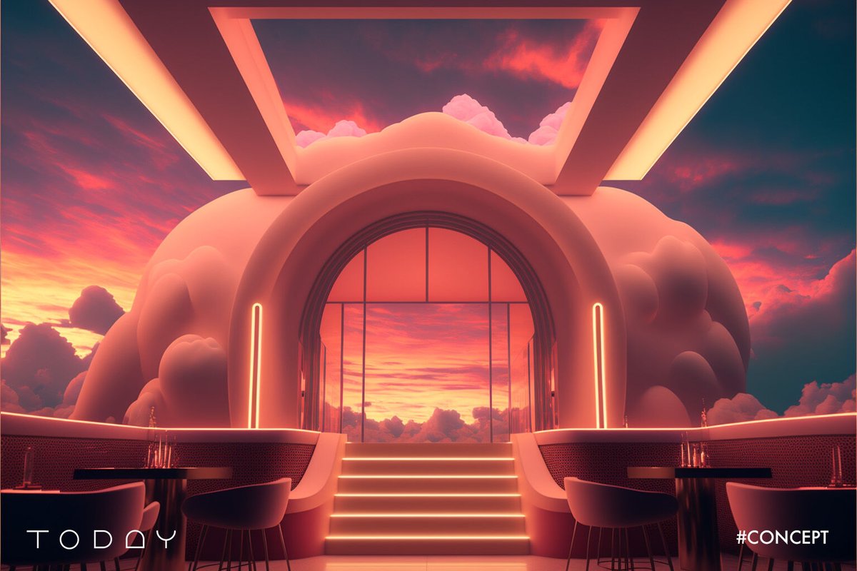 youmio_ai's tweet photo. The nice thing about building without limitations in a game is sunday catchups with friends can be levelled up significantly...... 

#todaythegame #concept #conceptart #sunday https://t.co/0TGe4t6fgw