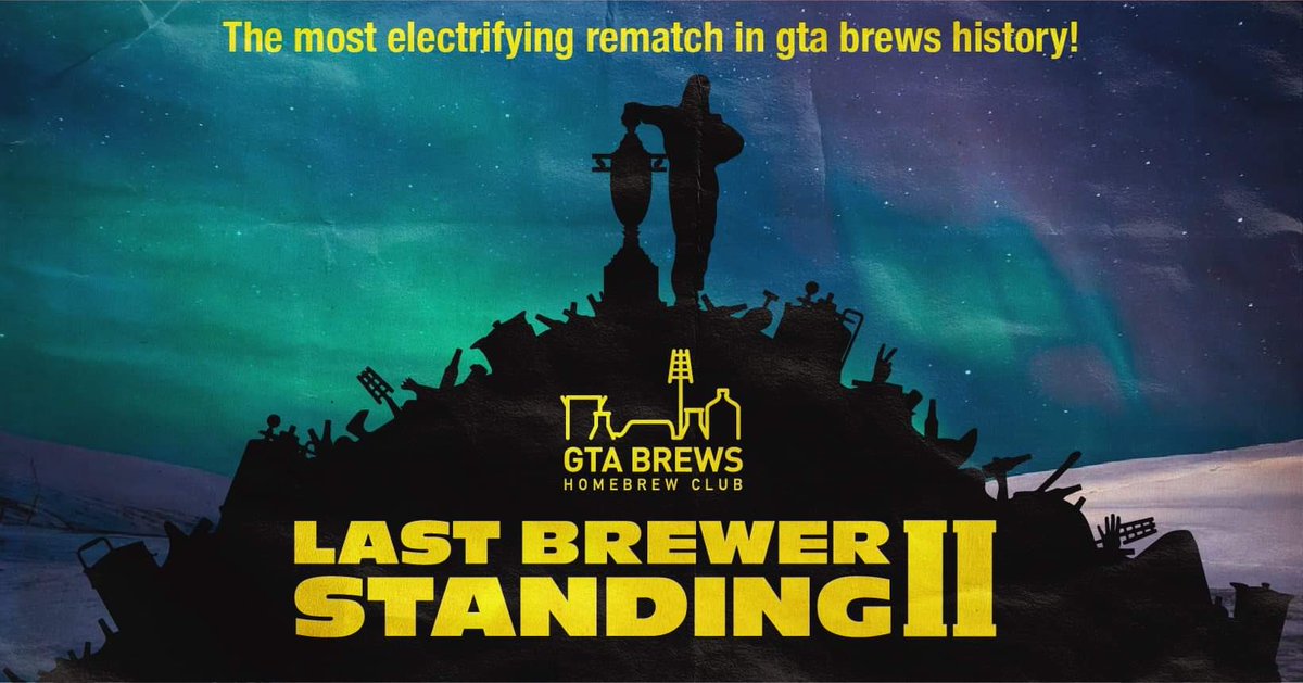 GTA Brews is thrilled to announce that Last Brewer Standing is back! 32 brewers enter, one emerges victorious. This time with a group stage, so everyone is guaranteed at least 3 matchups. See website to sign up and for all details, if it fills quickly 1st round will be in April!