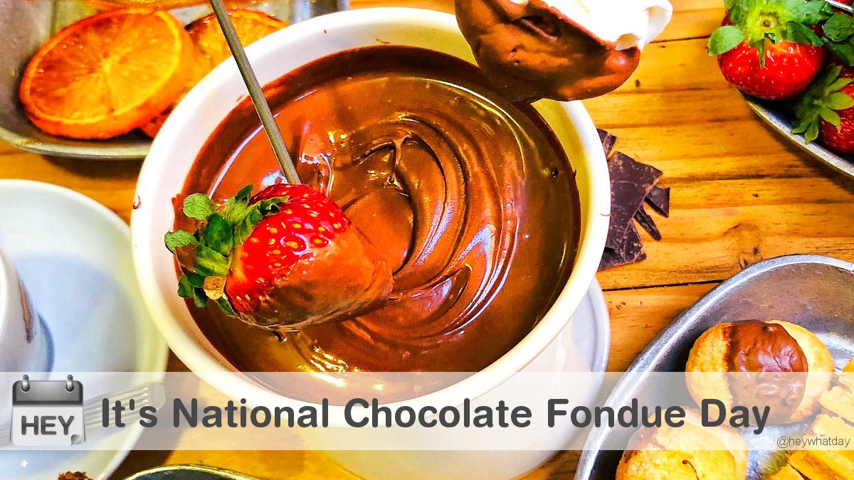 It's National Chocolate Fondue Day! 
#NationalChocolateFondueDay #ChocolateFondueDay #Fondue