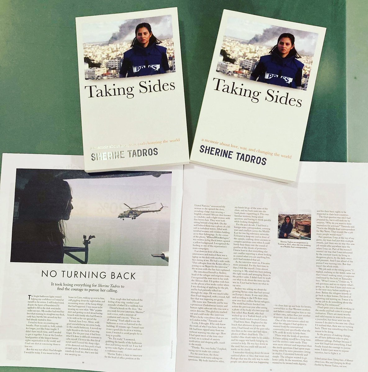 SherineT's tweet photo. First magazine spread for the book! Let’s go @TakingSidesMem Read excerpts here: https://t.co/1sKikbkpMJ https://t.co/3srDADvjjo