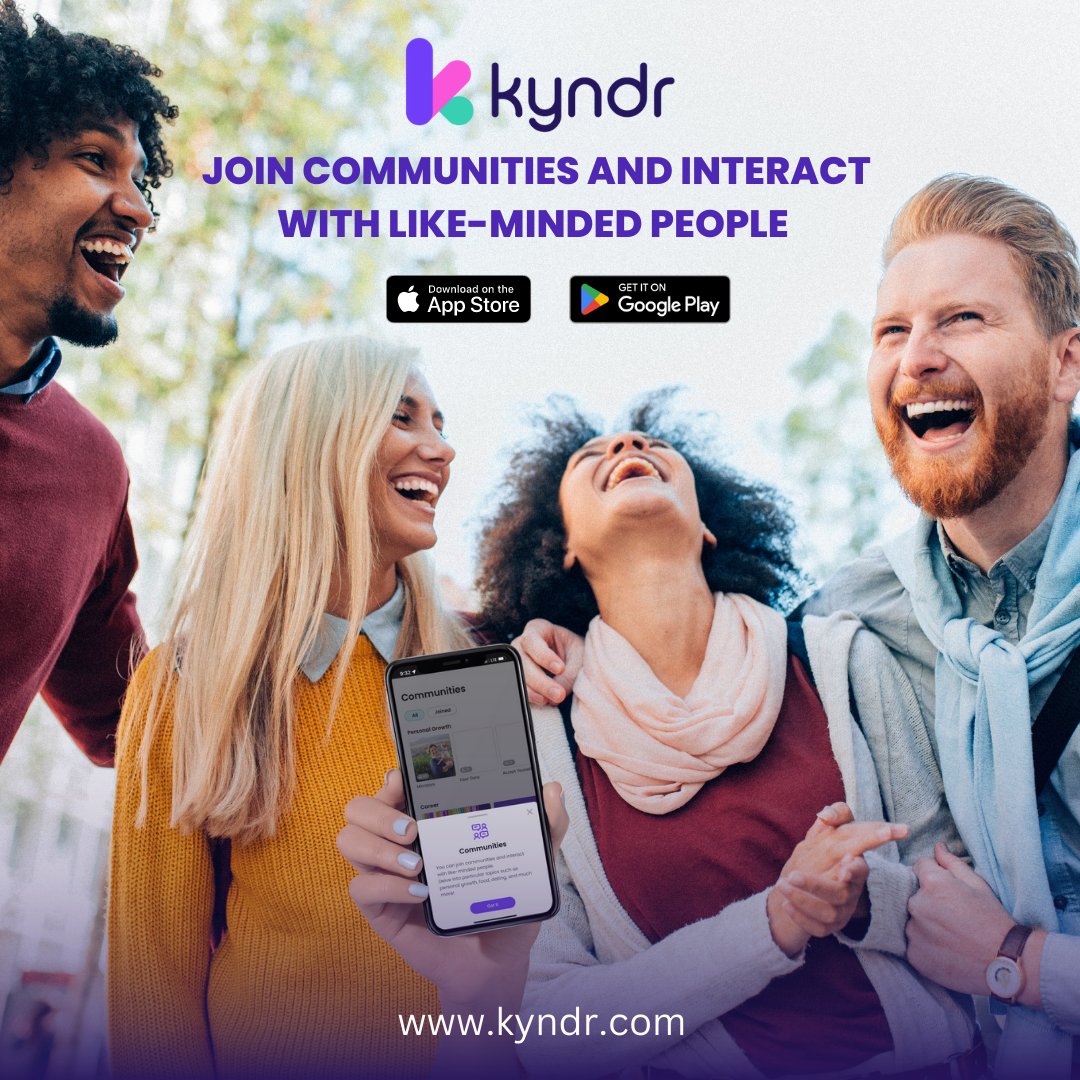 kyndr_social's tweet image. Come join us on a journey through personal growth and help us create a safer, kinder space to connect with others. We all need more kindness in our lives, but it’s hard to find. 
Download our free App 📲
 #abetteryou #trustedcreators #bekinder #kyndr #bekyndr #creators #kyndrapp
