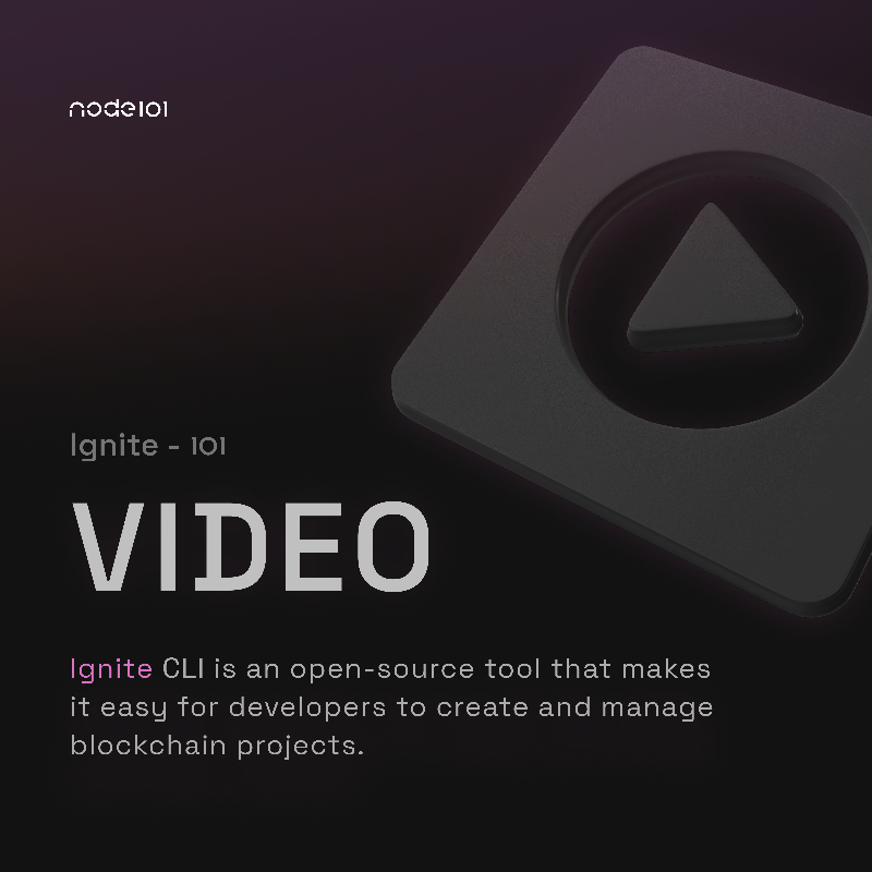 node_101's tweet photo. If you want to learn more about the IGNITE CLI project, don't forget to check our #IGNITE101 content we have prepared for you! 🤓

👇👇