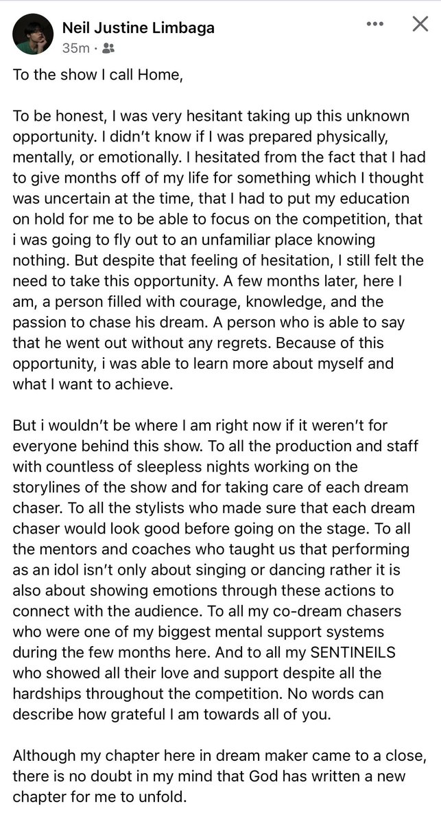 DreamMakerNEIL's tweet photo. Neil’s message to the public! 📣

#DreamMaker_NEIL #DreamMakerTop16 https://t.co/0nKifgfEQc