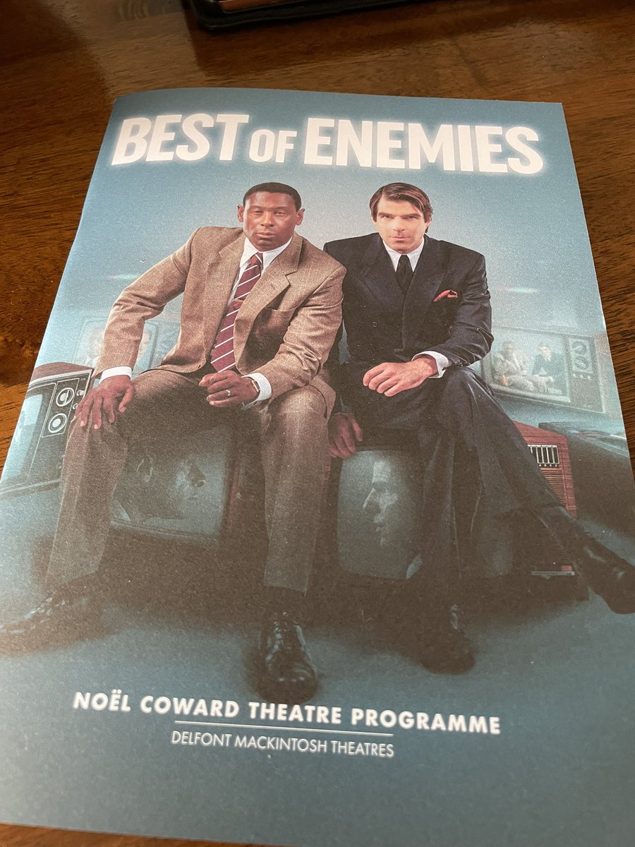 If there’s tickets available and you’re in London in the next week or so, would recommend going to see #bestofenemies 

Great cast, and lots of resonance with todays political climate, and the power of television <a href="/DavidHarewood/">David Harewood</a> <a href="/zacha/">Zacha</a>