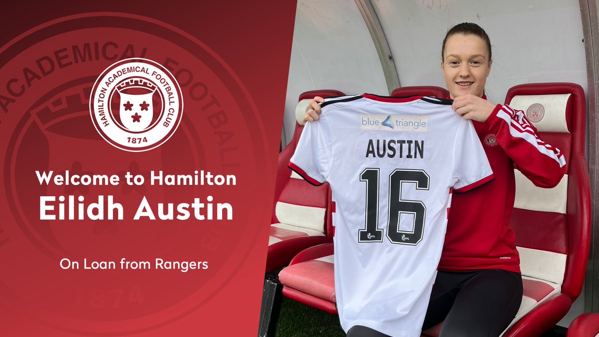𝗪𝗲𝗹𝗰𝗼𝗺𝗲 𝘁𝗼 𝗛𝗮𝗺𝗶𝗹𝘁𝗼𝗻 ✍🏻

We are delighted to announce the capture of <a href="/AustinEilidh/">Eilidh Austin</a> on loan till the end of the season from Rangers. 

Welcome Eilidh 🤝