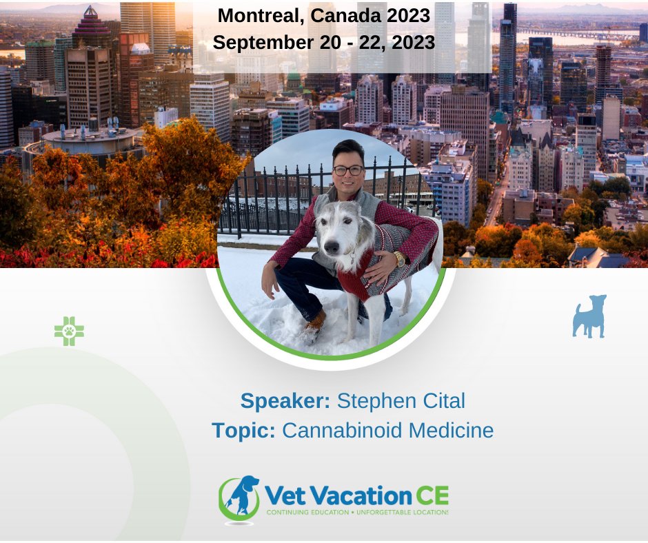 Earn 15 hours of RACE approved quality and practical veterinary CE while enjoying beautiful Montreal in the fall at amazing hotel rates and the Omni Mount Royal. 
Sign up here: vetvacationce.com/product/montre…

#SpeakerSunday #vettech #vet #rossvet