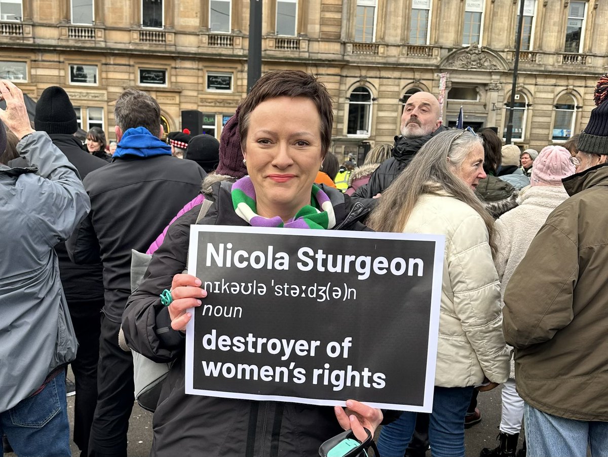 Back safely after the #LetWomenSpeak event in George Square. Brilliant to see and hear from so many extraordinary women, and the guys were superb in keeping us safe from nutters (especially drunk ‘Jesus’). 
#womenwontwheest