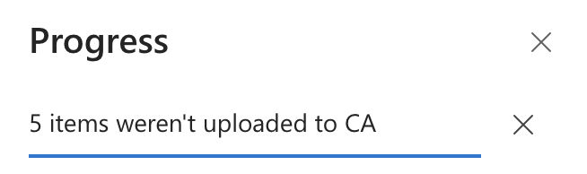 Any chance you can tell me what 5 items weren't uploaded, <a href="/onedrive/">OneDrive</a> ?