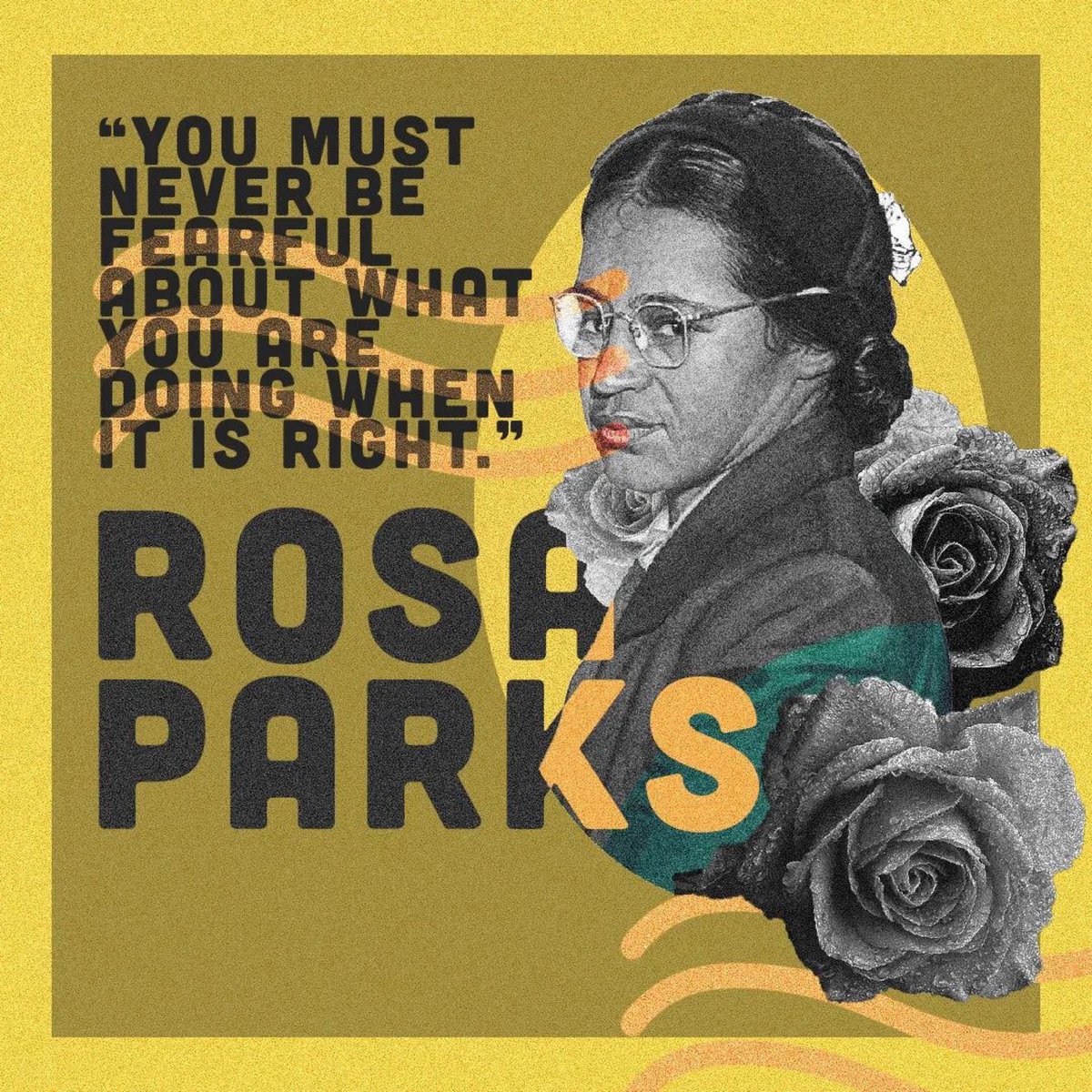 Happy Birthday Rosa Parks 💛

#rosaparks #rosaparksday #rosaparksquotes #blackherstorymonth #BHM2023 #BlackHistoryMonth #sisterdiaspora #aloveethic