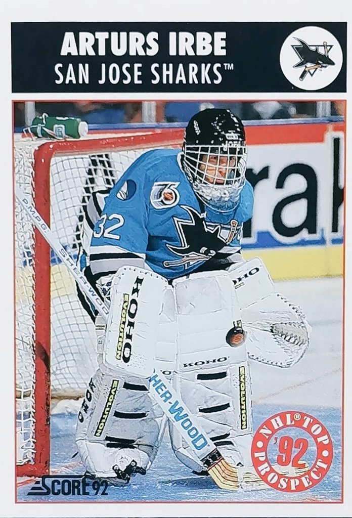 NHL Hockey Cards on Twitter "Arturs Irbe San Jose Sharks Score Card