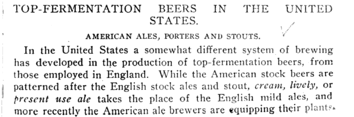 LostLagers's tweet photo. Here's how Wahl &amp; Henius described cream ale in 1901  before prohibition #creamale #notlager #preprohibition https://t.co/VmWz6NZMsE