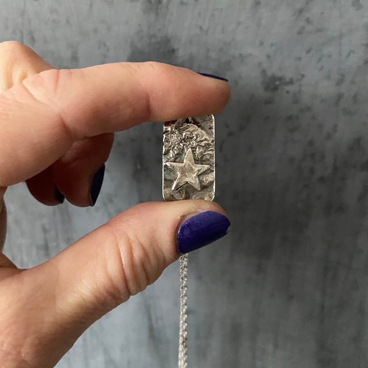Oxidised Rectangle Pendant with Silver Star tuppu.net/a66347ea #inbizhour #MHHSBD #shopsmall ##UKGiftHour #giftideas #UKHashtags #bizbubble #HandmadeHour #StarNecklace