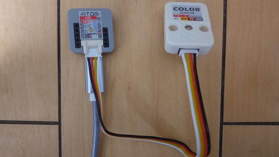 maresaku_mono's tweet image. M5 Stack SeriesのAtom LiteでUIFlowを使ってカラーセンサユニットを動かしてみました。
#AtomLite
#UIFlow
#ColorSensor