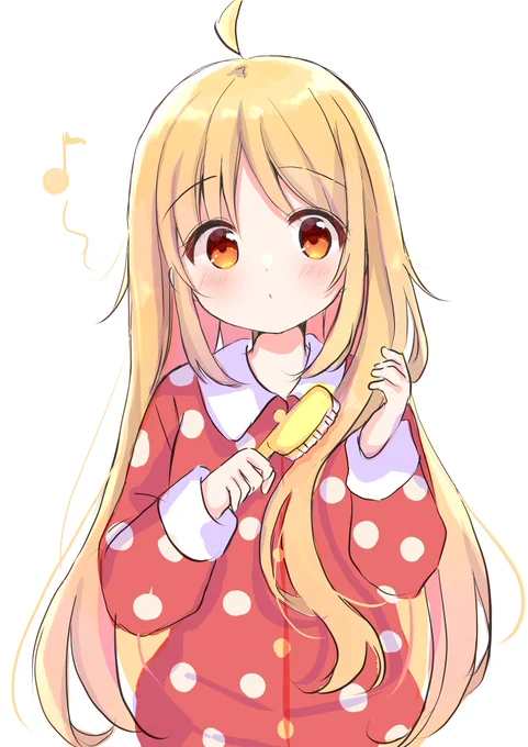 髪をとかしている虹夏ちゃん #ぼっち・ざ・ろっく 