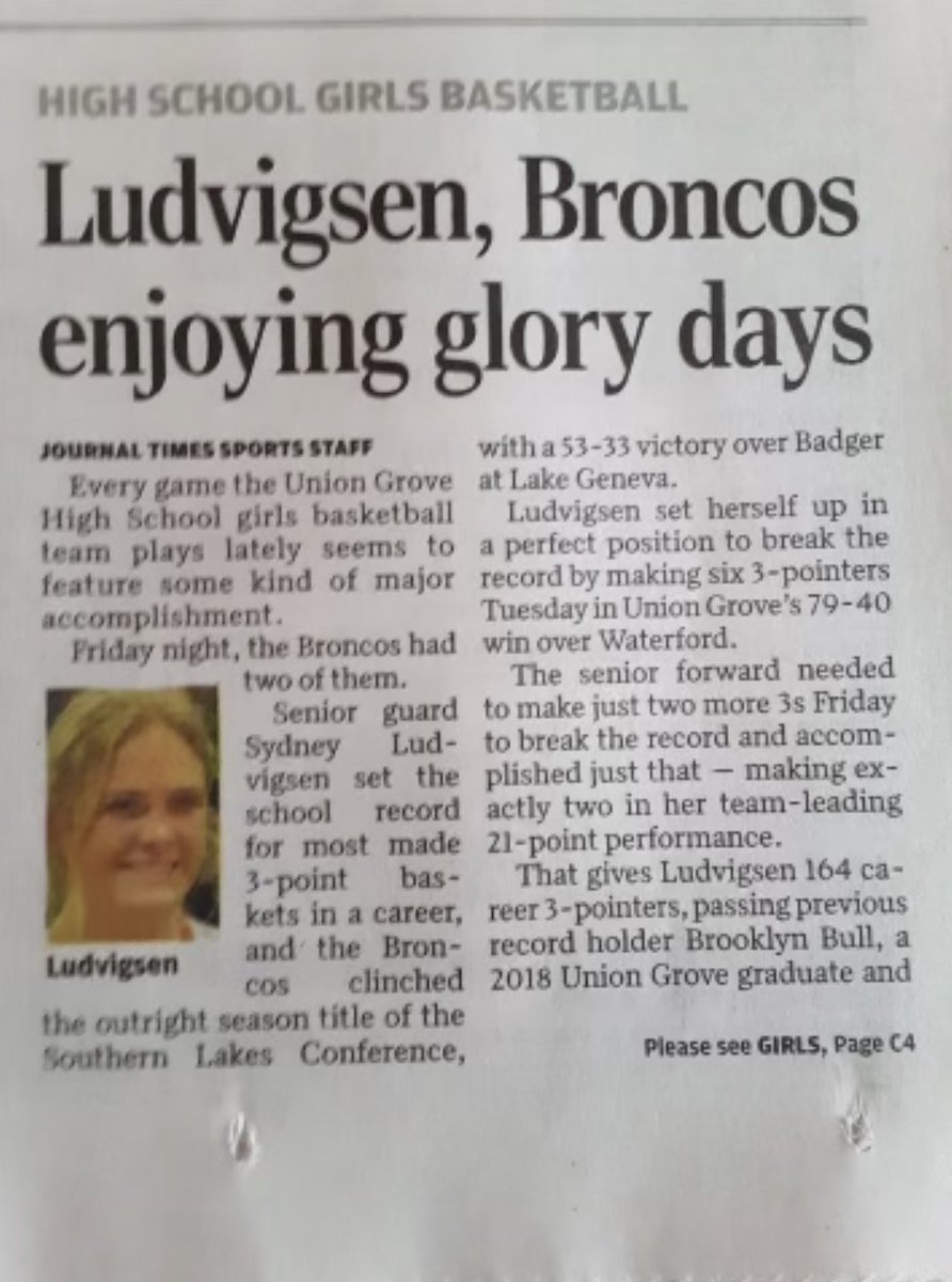 Walsh University WBB (@walshcavswbb) on Twitter photo Congrats to future Cav <a href="/sydney_lud/">sydney ludvigsen</a> on setting a new record at her high school for most career 3-point makes! #SwordsUp Congrats to future Cav <a href="/sydney_lud/">sydney ludvigsen</a> on setting a new record at her high school for most career 3-point makes! #SwordsUp