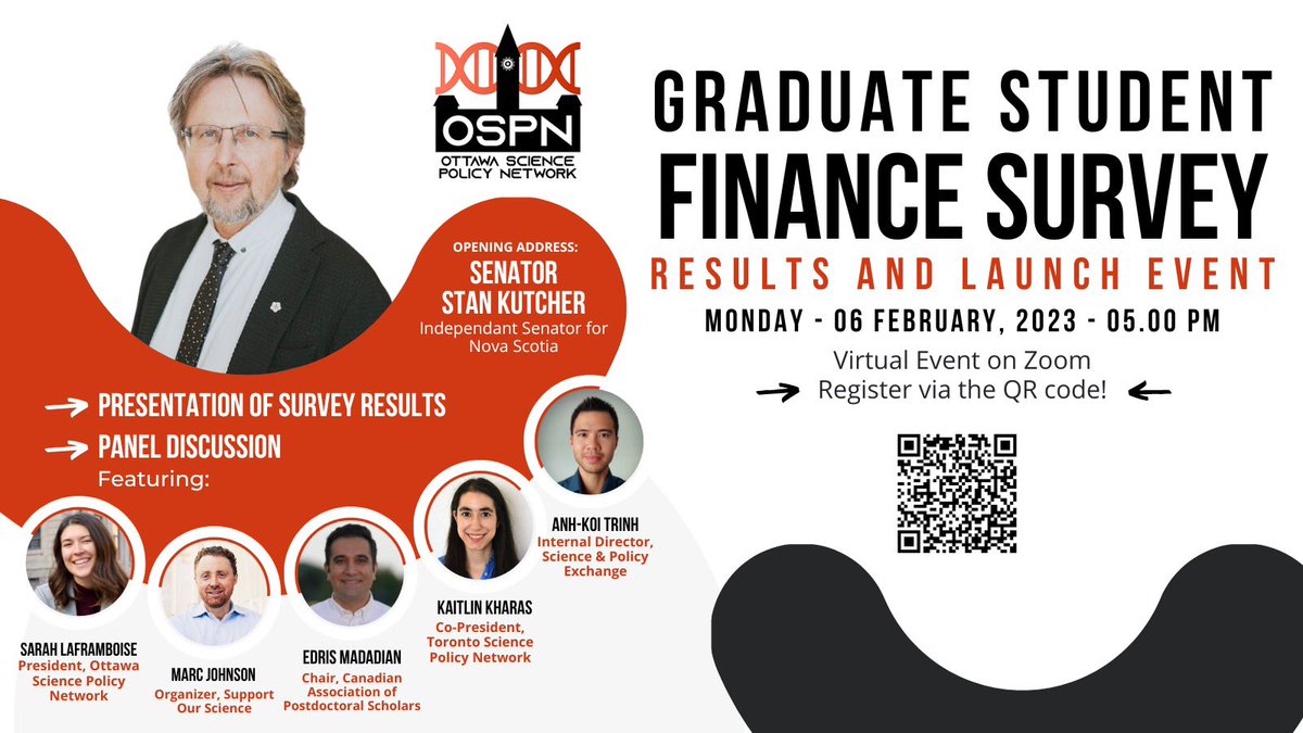 🚨TOMORROW🚨

We wanted a better idea of how #GradStudents in Canada are faring with their stipends - considering national awards haven’t been raised in 20 YEARS. 

Over 1300 responses, and we are releasing the results tomorrow at 5pm. 

Join us: eventbrite.ca/e/national-gra…