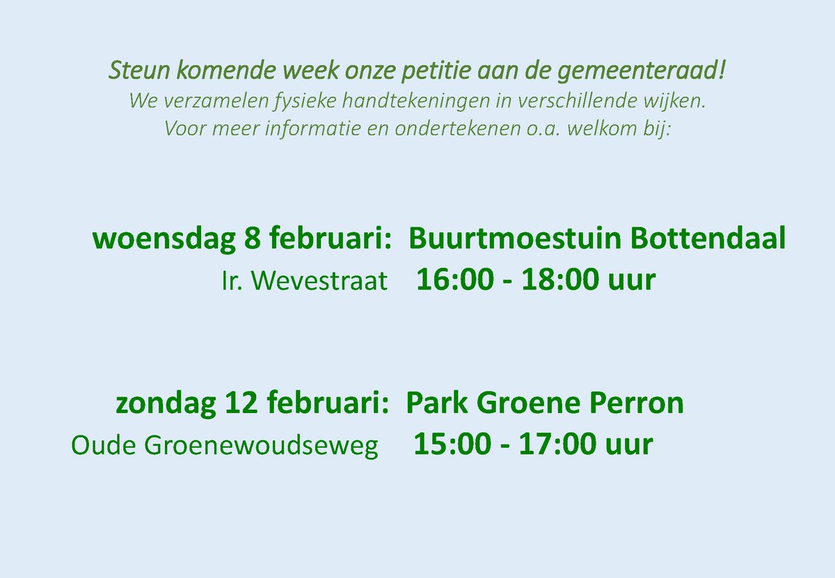 GroenSpoor's tweet photo. ter attentie ook voor raadsleden, van harte welkom op genoemde data voor een blik ter plekke! zoals @GLNijmegen @D66Nijmegen @Stadspartij024 @spnijmegen @PvdDNijmegen @PvdANijmegen @VVDNijmegen @CDANijmegen https://t.co/Qkv2I6oR9h