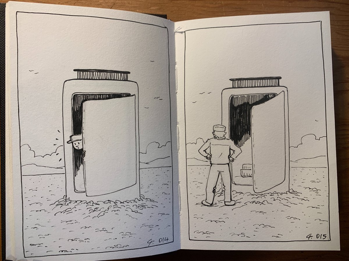 RiverbyNight's tweet photo. 014-017/365 #Onedrawingadayforayear Making it up, one page, one day at a time. Follow along to see where the story goes.
#365drawingproject #comicart #storytelling #dailysketch https://t.co/7j309L84oi