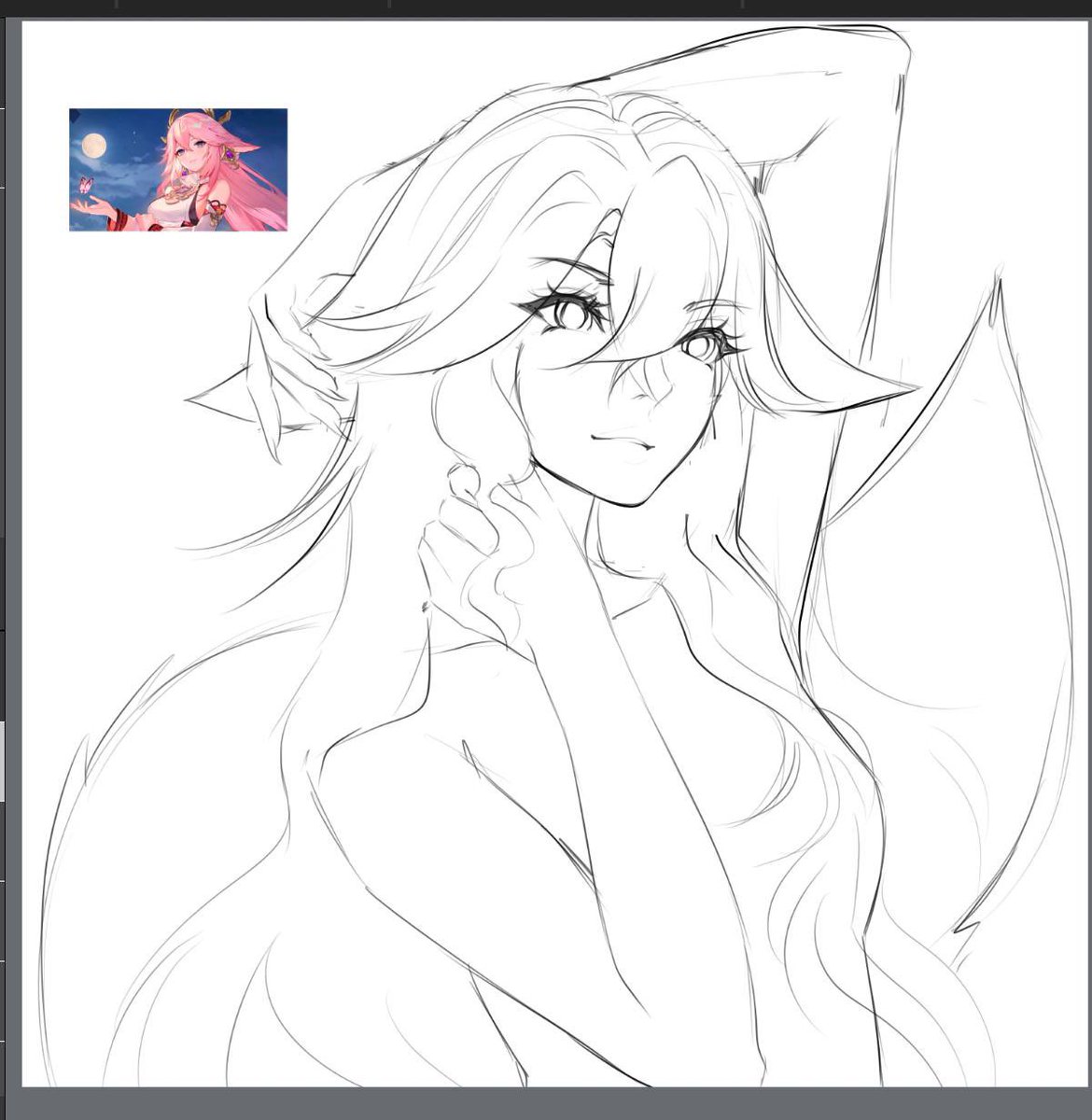 commission with Yae Miko in process
#GenshinImapct #yaemiko #commissionsopen