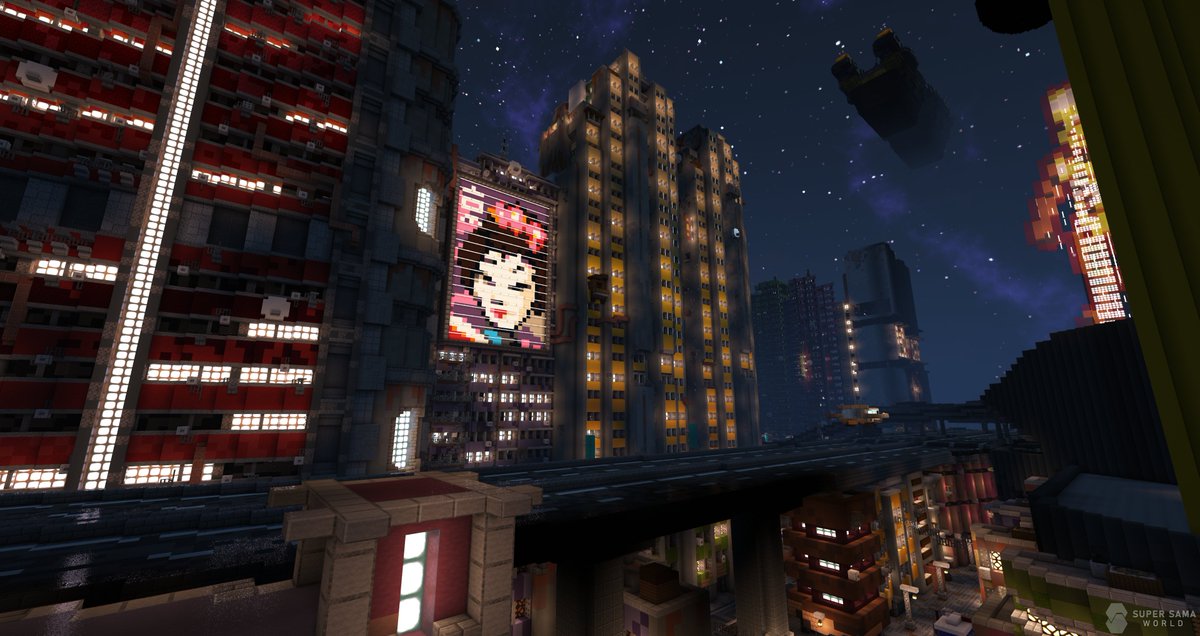 SuperSamaWorld's tweet photo. Le projet #Primarys, une ville #cyberpunk en l’An 2350 où les inégalités entre les riches et les pauvres se sont accentuées jusqu’à leur paroxysme, continue de progresser.
#Minecraft #MinecraftBuilds #MinecraftServer #SSW https://t.co/JReCqiCE7Y