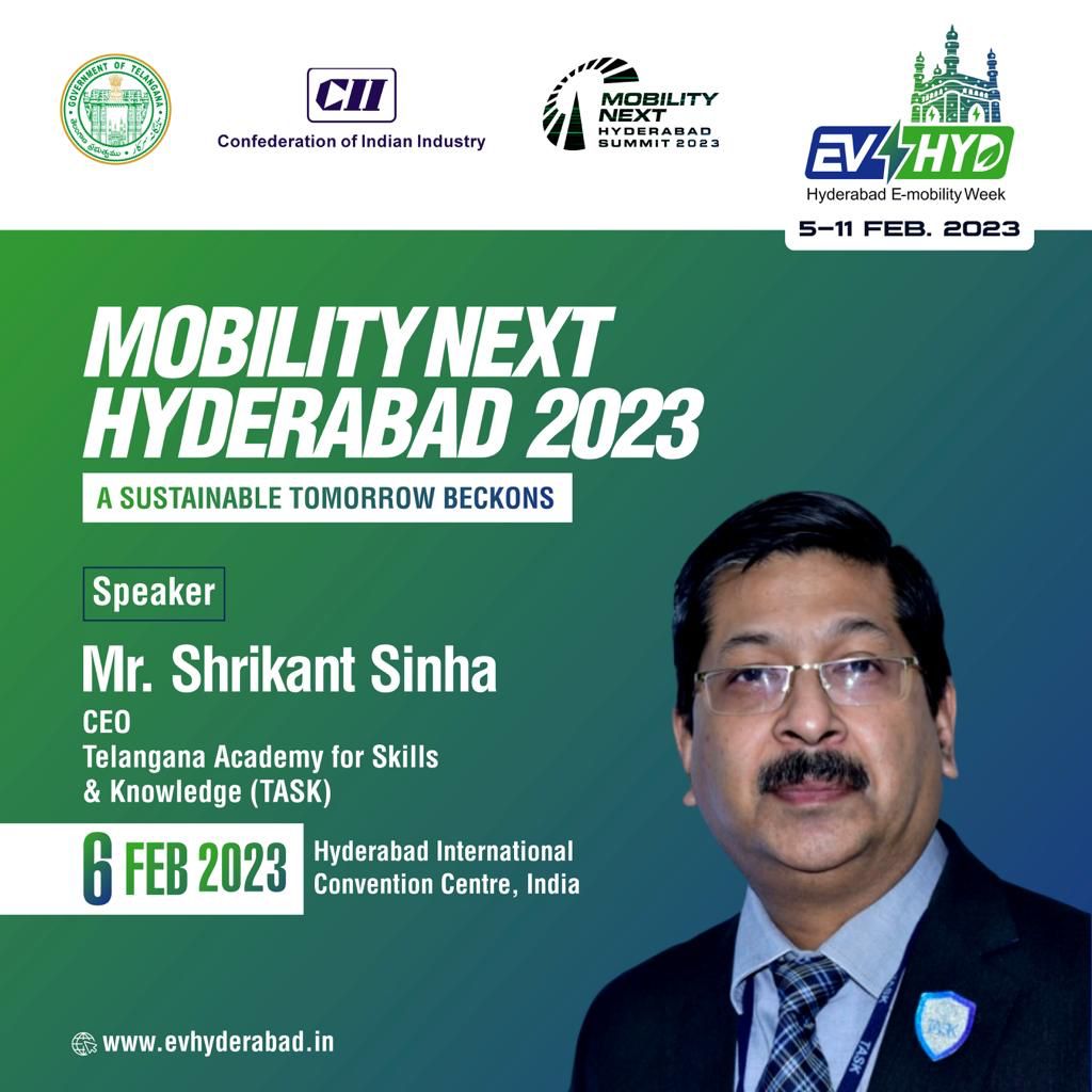 anilgosukula's tweet photo. #MOBILITYNEXT Hyderabad 2023
5th to 11th Feb 2023.
Speaker
Mr Shrikant Sinha
CEO @taskts https://t.co/gFuT6EcNPG