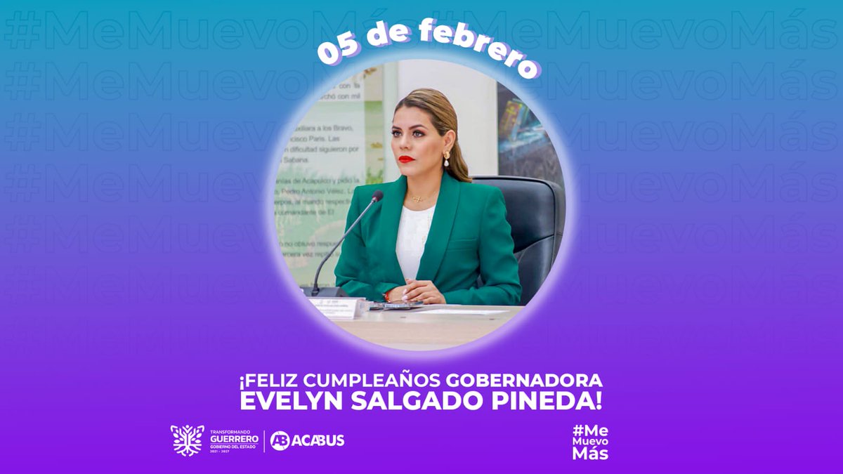 acabusoficial's tweet photo. Hoy, en este día especial, el Sistema Integral de Transporte (SIT) #Acabús le envía una gran felicitación a nuestra gobernadora @EvelynSalgadoP por motivo de su cumpleaños. 🎈 https://t.co/VAFPfqLsxm