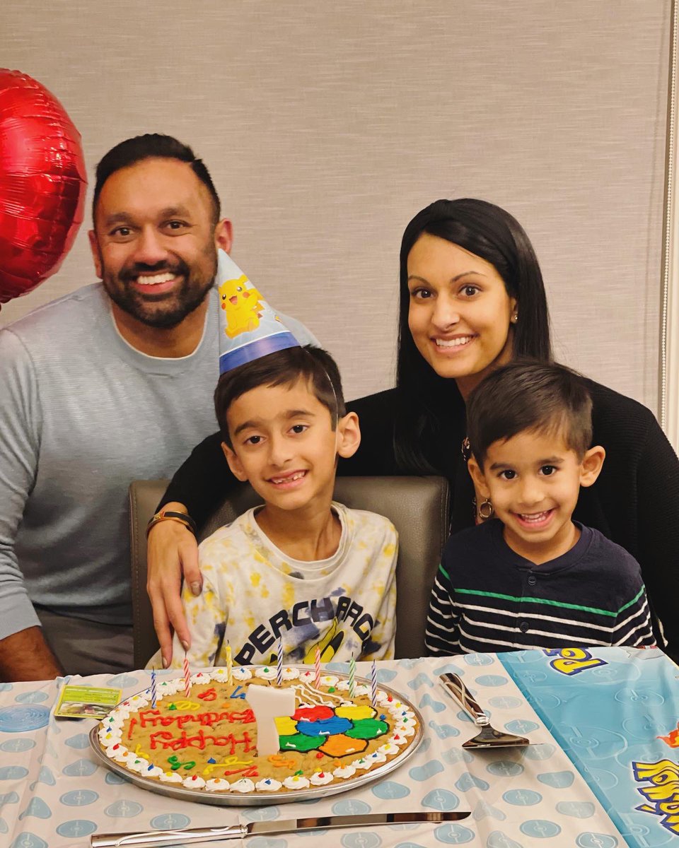 DattaRubina's tweet photo. Happy 7th Birthday to our first born! He’s been battling a stomach virus all week and had to cancel bday plans, but is still in good spirits! Lucky to be your mom. ❤️ https://t.co/wxZMv9wkPb