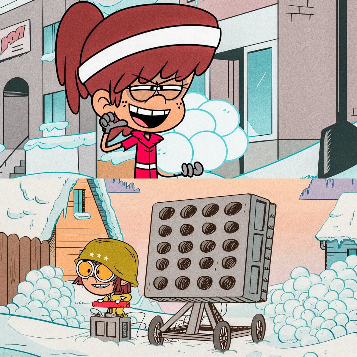 Lynn & Lisa : Playing in snowball! Two shot on Loud's family! #theloudhouse #TheLoudHousefanart #lynnloud #lisaloud