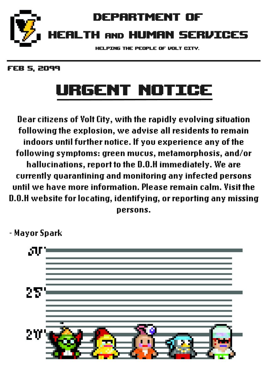 𝔻𝔼ℙ𝔸ℝ𝕋𝕄𝔼ℕ𝕋 𝕆𝔽 ℍ𝔼𝔸𝕃𝕋ℍ

A statement from the Department of Health and Human Services of Volt City. Any infected citizens experiencing mutations, please report to the D.O.H immediately for quarantine protocol. 
#web3community #NFTs #NFTdrop #mintingsoon