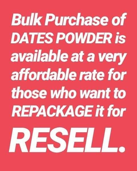 RealTimeFoods's tweet photo. Dates powder is a natural sweetener and healthy replacement for sugar... while, tigernut milk powder is a natural aphrodisiac and libido booster for men ... Wholesale prices are available and Nation wide delivery *NAFDAC APPROVED* Order now via WhatsApp 08099491870 https://t.co/cgjP4Z1HQY