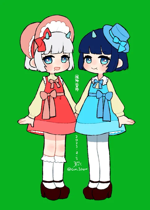 #まいにちおしゃま風神雷神 