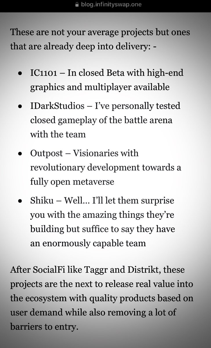 Web3Biebert's tweet image. Thanks to @OgMedalist for helping support the growing #IC #Metaverse!

Nice to see @EnterOutpost highlighted after a season of quiet building.

Join 3000+ of us on @DSCVR1:
…aet-waaaa-aaaab-qaamq-cai.raw.ic0.app/p/outpost

Check out The Outpost Journal:
medium.com/outpostjournal

More updates in the works.