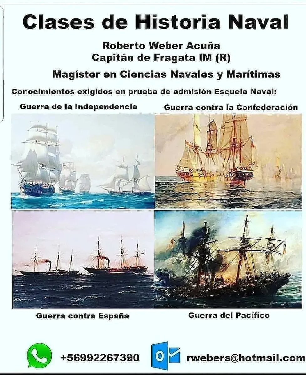 Rowebac's tweet photo. Curso de Historia Naval de Chile, con alumnos desde Arica a Puerto Williams. Matriculas durante Febrero, iniciode clases en Marzo.
"TODA FUERZA AVANTE"⚓⚓
INSCRIBETE.
@Armada_Chile #admision2024 #admision2023 #motes #HistoriaNaval #clases https://t.co/nmczns33CT