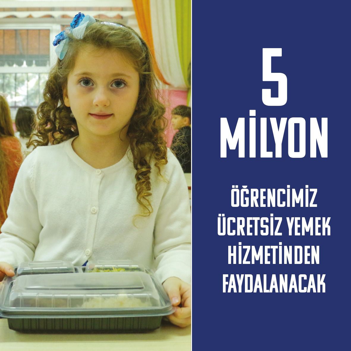 Eğitimde sosyal desteklerimizi kesintisiz sürdürüyoruz. Yarından itibaren okul öncesinde tüm çocuklarımıza ücretsiz yemek uygulaması başlıyor.
#ŞimdiSözRakamlarda
<a href="/BozlakAyse/">AYŞE BOZLAK</a> <a href="/MudanyaMem/">Mudanya İlçe Milli Eğitim Müdürlüğü</a> <a href="/bursailmem16/">Bursa İl Millî Eğitim Müdürlüğü</a>