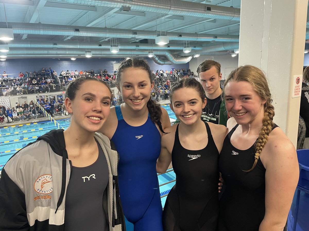 WSHSColtsSwim's tweet image. The girls 200 Free Relay and John’s 2 individuals making it to States!! Cary,NC here we come!